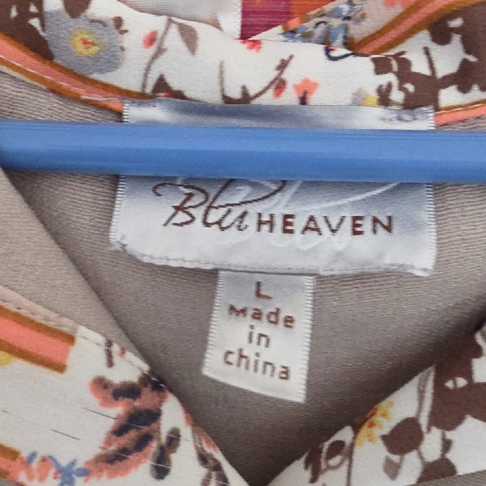 Blu Heaven Floral Button-Up Dress in Cream and Brown